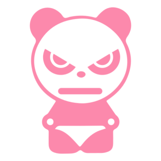 Angry Panda Decal (Pink)